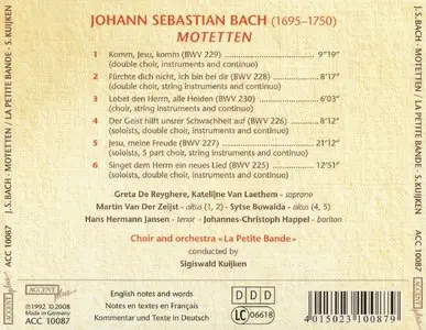La Petite Bande, Sigiswald Kuijken - Johann Sebastian Bach: Motetten (1992) Reissue 2008 [Re-Up]