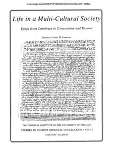 Life in a Multi-Cultural Society: Egypt from Cambyses to Constantine and Beyond [Repost]