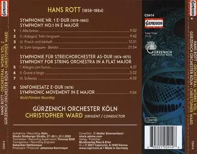 Christopher Ward, Gürzenich Orchester Köln - Hans Rott: Orchestral Works, Vol. 2 (2021)