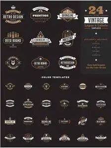 CreativeMarket - Vintage Labels Badges Logo Templates