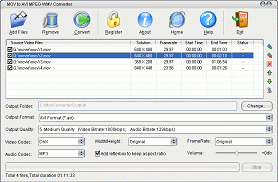 MOV to AVI, MPEG and WMV Converter 3.0.4