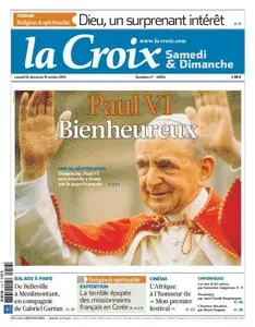 La Croix Du Samedi 18 & Dimanche 19 Octobre 2014