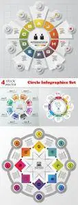 Vectors - Circle Infographics Set