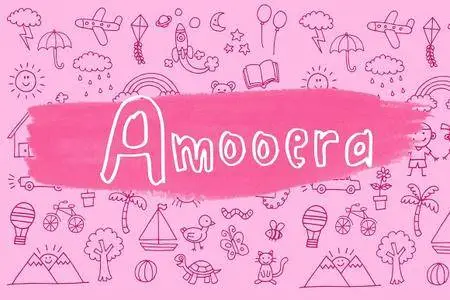 CreativeMarket - Amooera Handdrawn font childish fun 2576569