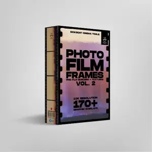 SICKBOAT - Photo Film Frames. PNG Film Borders + Texture (10k)