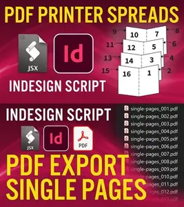 PDF Printer Spreads & Export Single Pages - InDesign Scripts