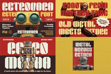 Retrovara Retro Techno Display Font