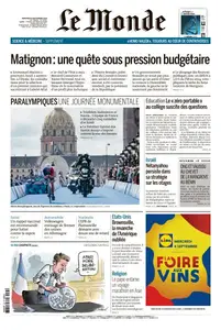 Le Monde du Mercredi 4 Septembre 2024