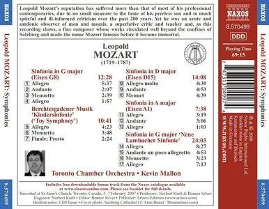 Kevin Mallon, Toronto Chamber Orchestra - Leopold Mozart: Toy Symphony, "Neue Lambacher" & other symphonies (2008)