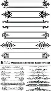 Vectors - Ornament Borders Elements 21
