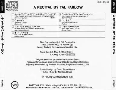 Tal Farlow - A Recital By Tal Farlow (1955) {Verve Japan, Early Press, J28J 25111 rel 1988}