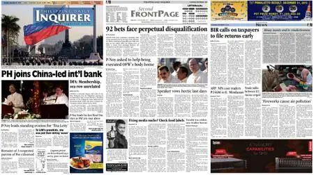 Philippine Daily Inquirer – December 31, 2015