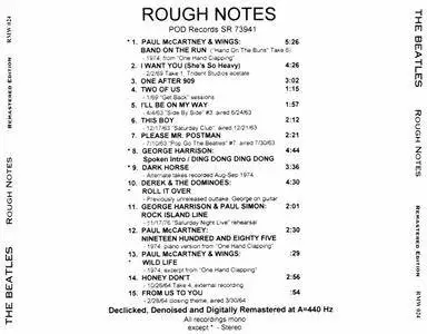 The Beatles - Rough Notes (1981) {1999 Remasters Workshop RMW 024}
