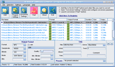 Alt WAV MP3 WMA OGG Converter ver. 4.4