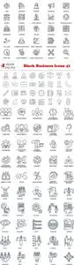 Vectors - Black Business Icons 41