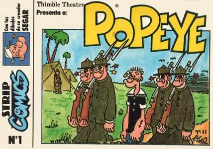 Strip comics números 1, 5 y 9 (de 12) Popeye