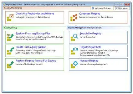 Registry First Aid Platinum 11.1.0 Build 2495 Multilingual