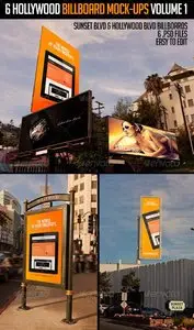 GraphicRiver 6 Hollywood Billboard Mock-Ups Volume 1