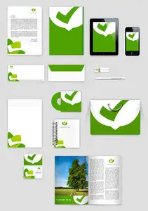 Eco Corporate Identity Mock up Template PSD