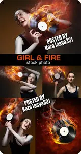 Girl & fire music record