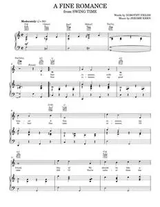 A Fine Romance - Billie Holiday, Ella Fitzgerald, Frank Sinatra, Fred Astaire, Jerome Kern, Lena Hor (Piano-Vocal-Guitar