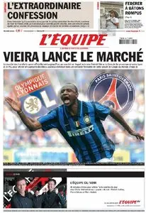 L'Équipe. Mardi 09 Juin 2009