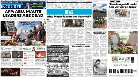 Philippine Daily Inquirer – October 17, 2017
