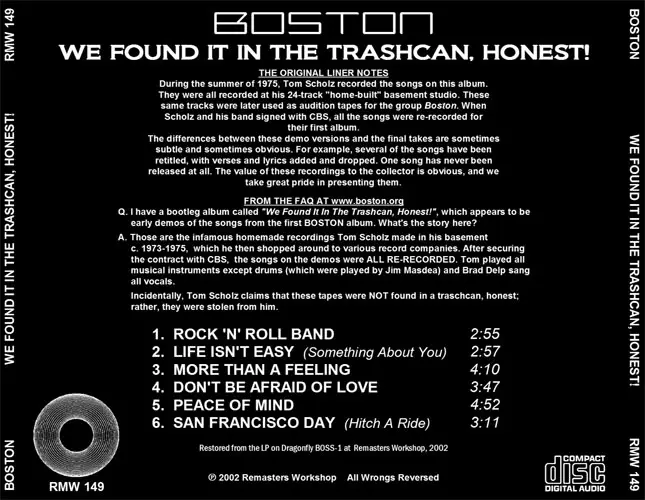 Boston - We Found It In The Trashcan, Honest! (2002) {Remasters ...