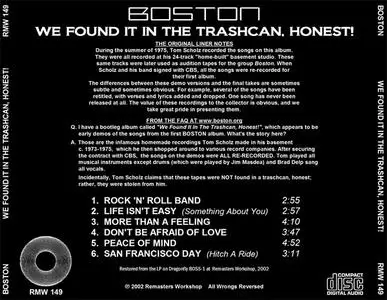 Boston - We Found It In The Trashcan, Honest! (2002) {Remasters Workshop} **[RE-UP]**