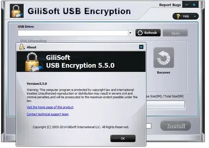 GiliSoft USB Stick Encryption 5.5.0 DC 09.12.2014