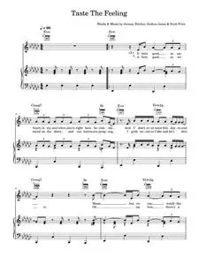 Taste The Feeling (featuring Conrad Sewell) - Avicii, Conrad Sewell (Piano-Vocal-Guitar (Piano Accompaniment))
