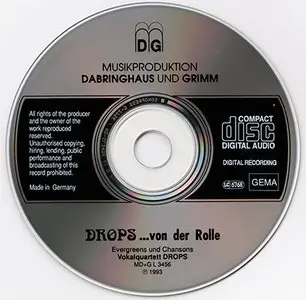 Vokalquartett Drops - Drops... von der Rolle: Evergreens & Chansons (1993, MDG # MDG L 3456) [RE-UP]