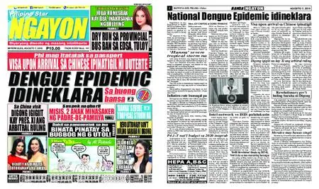 Pilipino Star Ngayon – Agosto 07, 2019