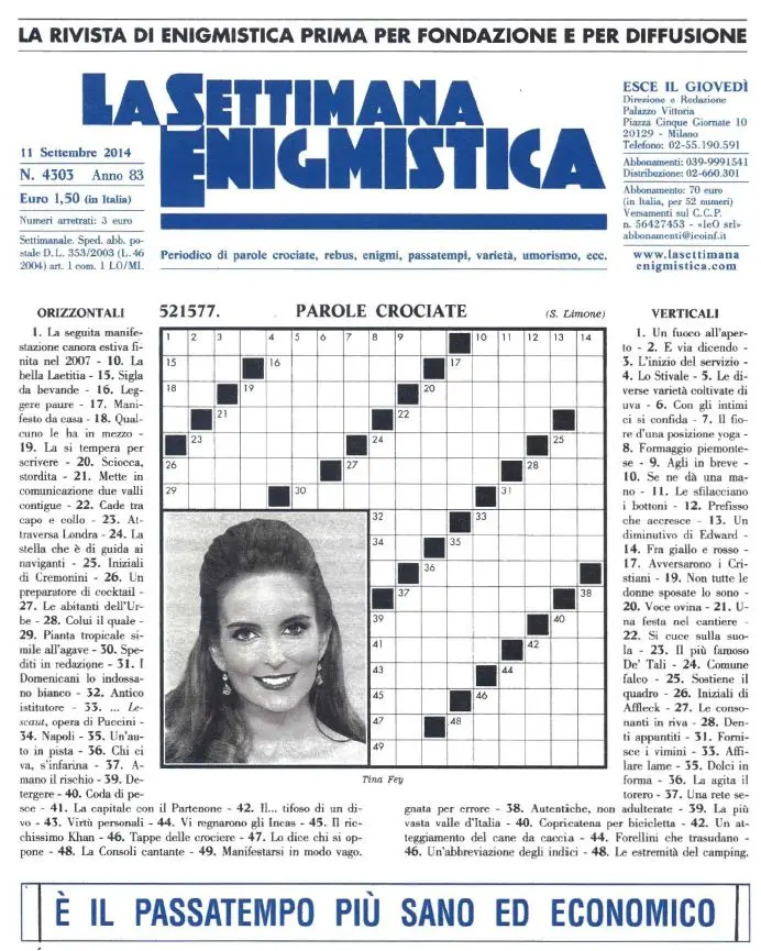 La Settimana Enigmistica 4303 del 11/09/14