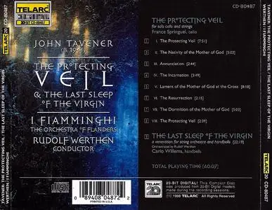 Rudolf Werthen, I Fiamminghi - John Tavener: The Protecting Veil; The Last Sleep of the Virgin (1998)