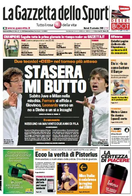 La Gazzetta dello Sport (15-09-09)
