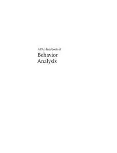 APA handbook of behavior analysis, Vol. 2: Translating principles into practice.