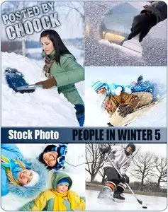 People in winter 5 - Stock Photo