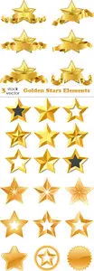 Vectors - Golden Stars Elements