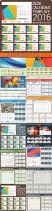 Calendar Desk Wall and Planner 2016 vector