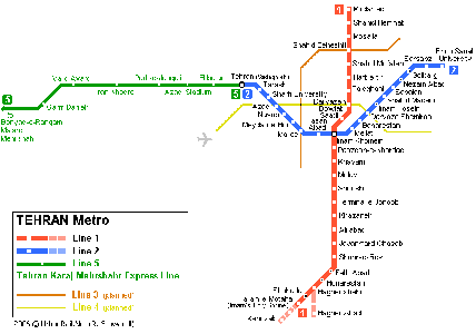 Metro Of Tehran Map For Mobiles