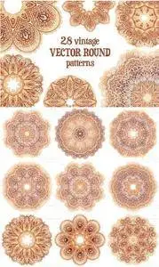 CreativeMarket - Set of 28 vintage round patterns