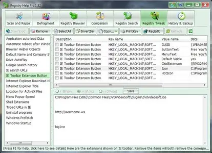 Registry Help Pro 1.82