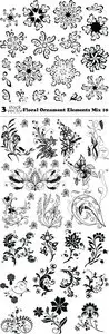 Vectors - Floral Ornament Elements Mix 10