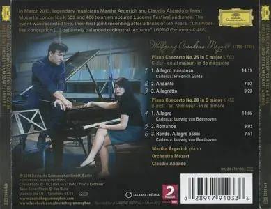 Mozart - Piano Concertos K 503 & K 466 - Martha Argerich, Claudio Abbado, Orchestra Mozart (2014) {Deutsche Grammophon}