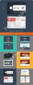 Business cards exclusive design vector set 27