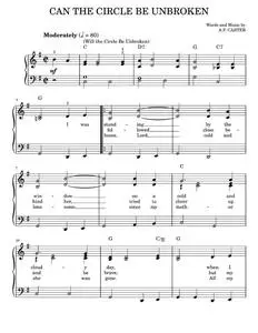 Can the circle be unbroken - The Carter Family (Easy Piano)