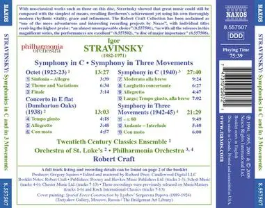 Robert Craft - Igor Stravinsky: Symphony in C, Symphony in Three Movements, Octet,  Dumbarton Oaks (2009)