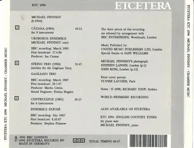 Uroboros Ensemble, Gagliano Trio, Ensemble Exposé - Michael Finnissy: Câtana, String Trio, Contretänze (1991)