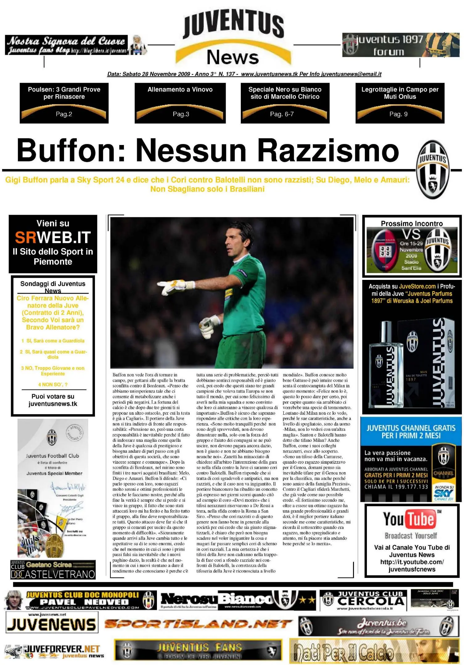 Juventus News 28.11.2009